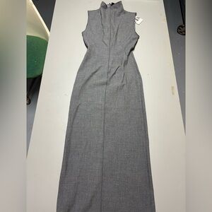 Zara Gray Maxi Dress elegant sleeveless women’s medium new with tags NWT